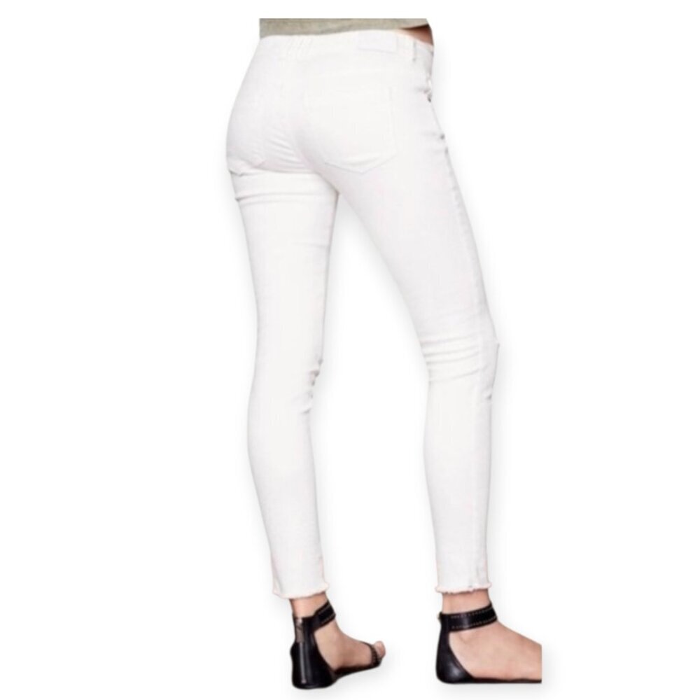Anine Bing White Distressed Low-Rise Skinny Jeans Size 26 Designer Denim - Picture 3 of 16